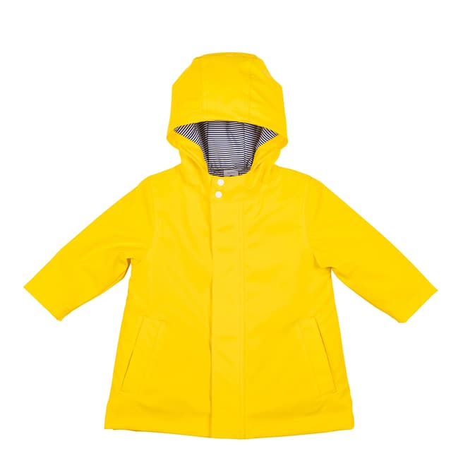 Petit Bateau Unisex Yellow Waxed Puffer Jacket