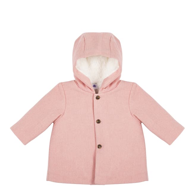 Petit Bateau Baby Girl's Pink Wool Coat