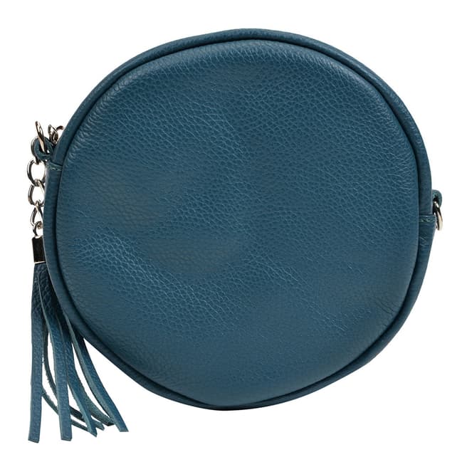 Anna Luchini Blue Green Leather Crossbody Bag
