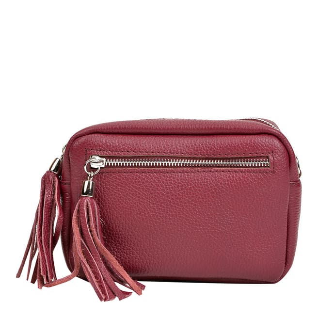 Isabella Rhea Red Leather Crossbody Bag