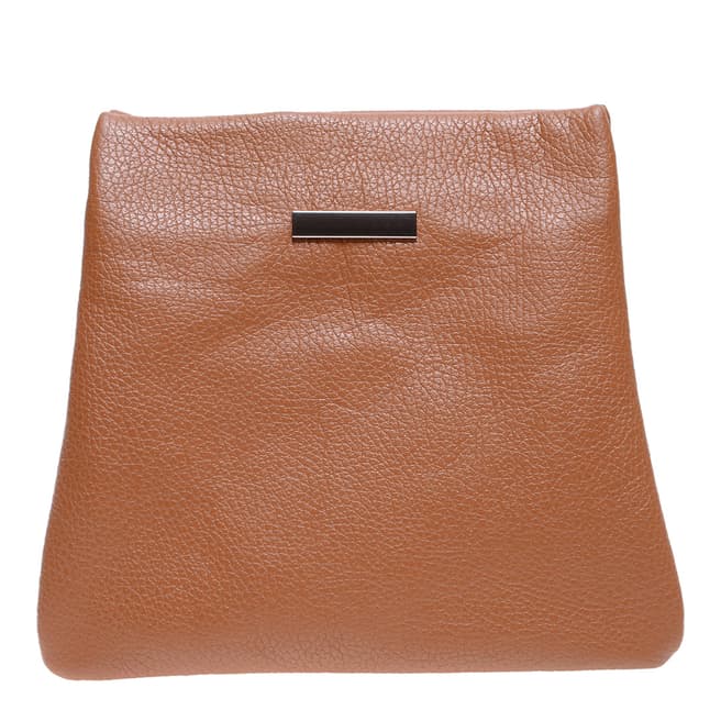 Roberta M Cognac Leather Shoulder Bag