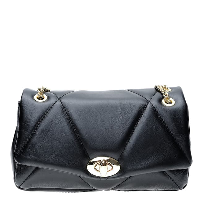 Isabella Rhea Black Leather Crossbody Bag