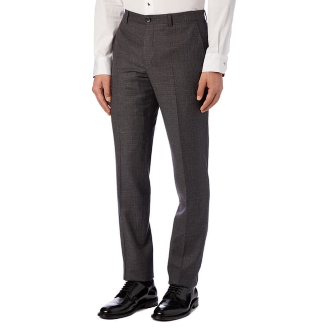 PAUL SMITH Deep Grey Slim Wool Suit Trousers
