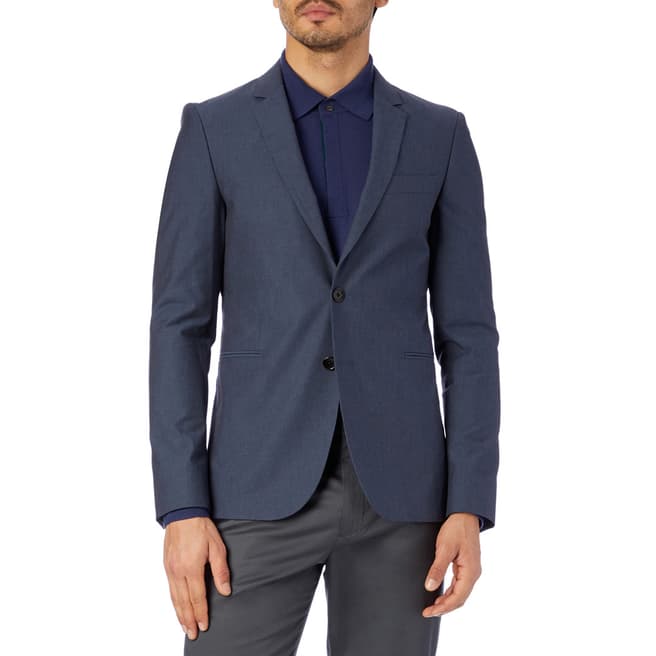 PAUL SMITH Mid Blue Buggy Cotton Stretch Jacket