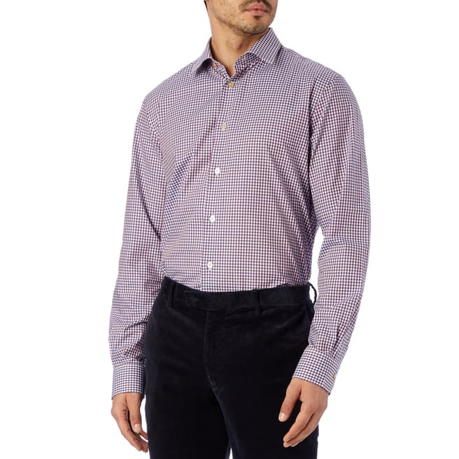 PAUL SMITH Purple Tailored Fit Cotton Shirt