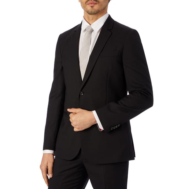 PAUL SMITH Black Wool Blend Buggy Lined Suit Jacket