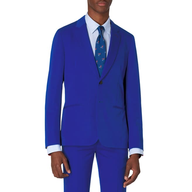 PAUL SMITH Blue Tailored Fit Wool Jacket