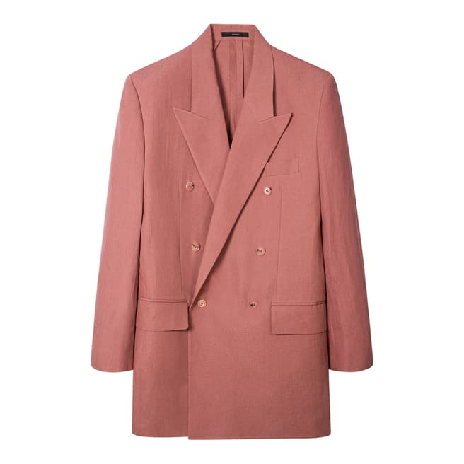 PAUL SMITH Pink Double Breasted Linen Jacket
