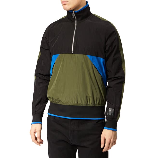 PAUL SMITH Charcoal/Khaki Pullover Jacket