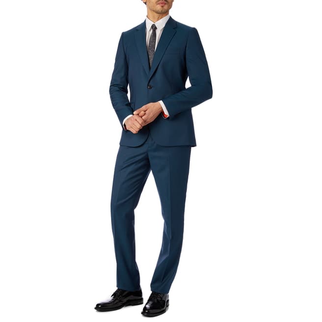 PAUL SMITH Teal Tailored Fit Wool Suit