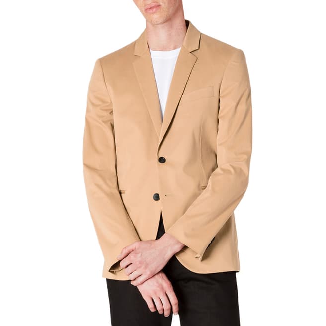PAUL SMITH Beige Buggy Lined Cotton Stretch Jacket