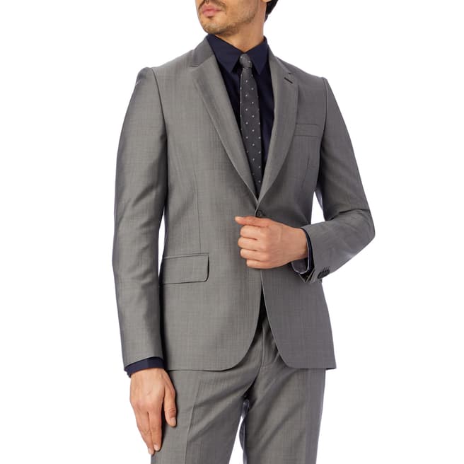 PAUL SMITH Mid Grey Wool Blend Tailored Suit Jacket