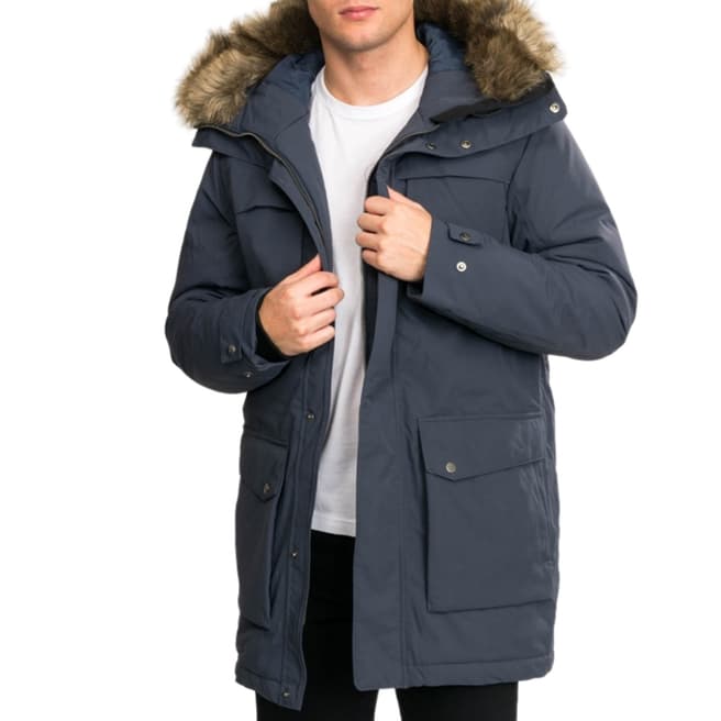 Didriksons Navy Faux Fur Hooded Parka