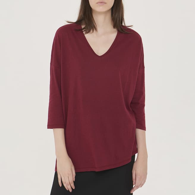 Gerard Darel Red Nasia Cotton Blend T-Shirt
