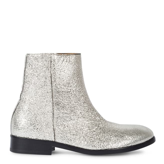 PAUL SMITH Silver Brooklyn Leather Boot