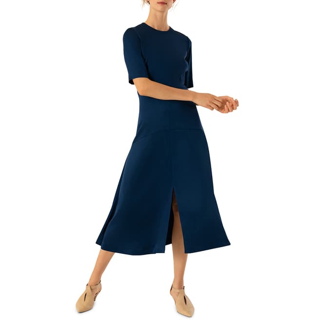 Ivy & Oak Blue Short Sleeve Midi Dress