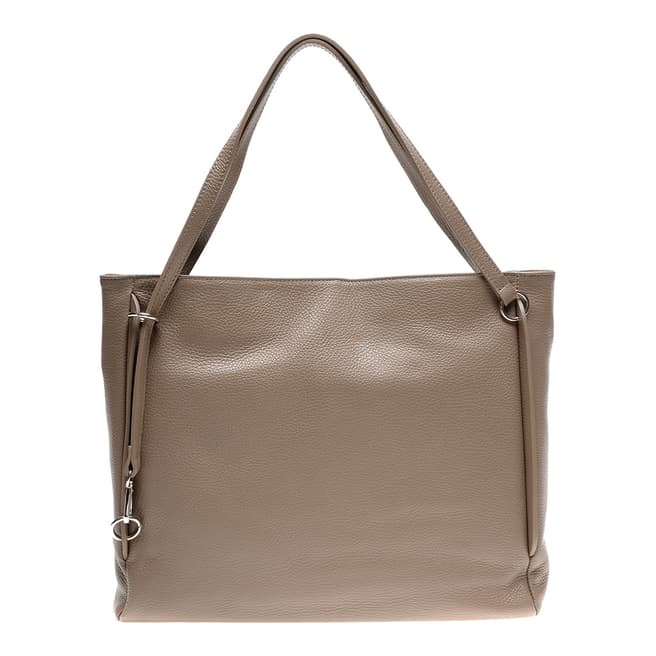 Luisa Vannini Beige Leather Shoulder Bag