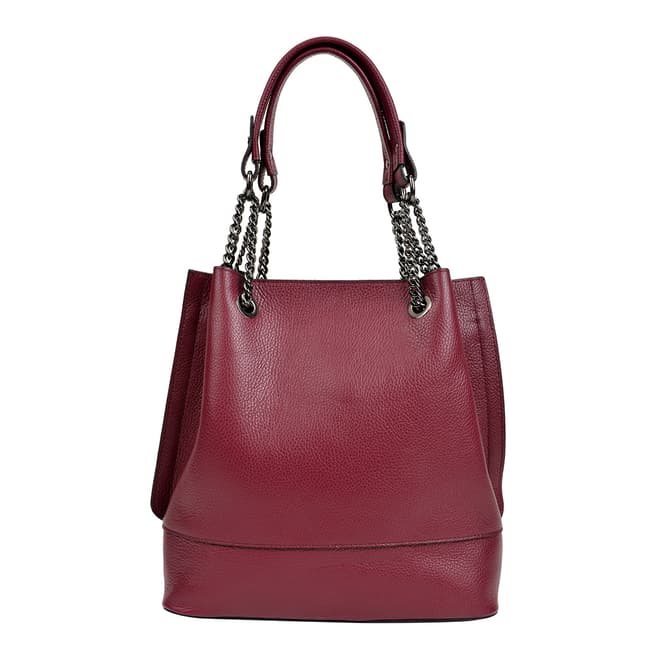 Isabella Rhea Red Leather Shoulder Bag
