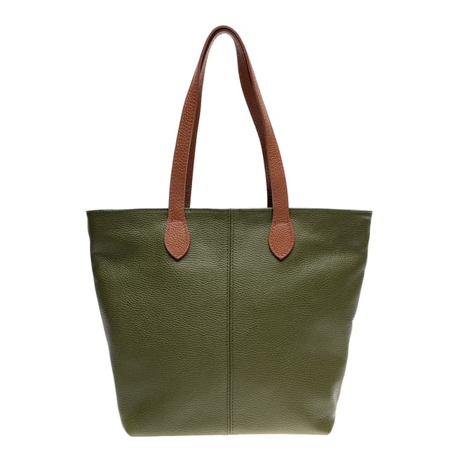 Luisa Vannini Green Leather Shoulder Bag