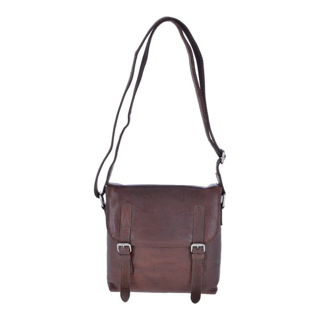 Ashwood Brandy Leather Small Messenger Bag