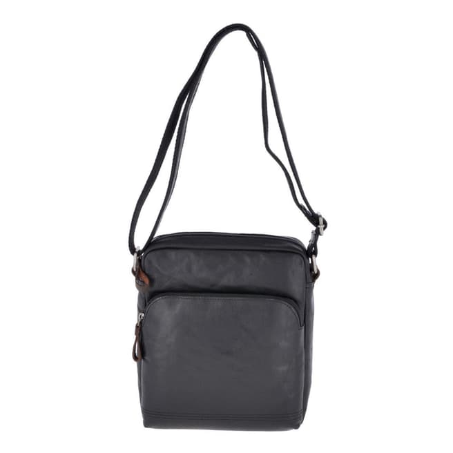 Ashwood Black/Mud Leather Medium Body Bag