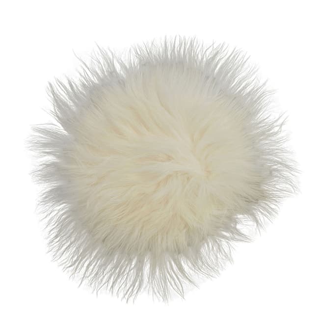 Arctic Fur Icelandic Sheepskin Long Hair Chair Pad 37 cm, Natural White