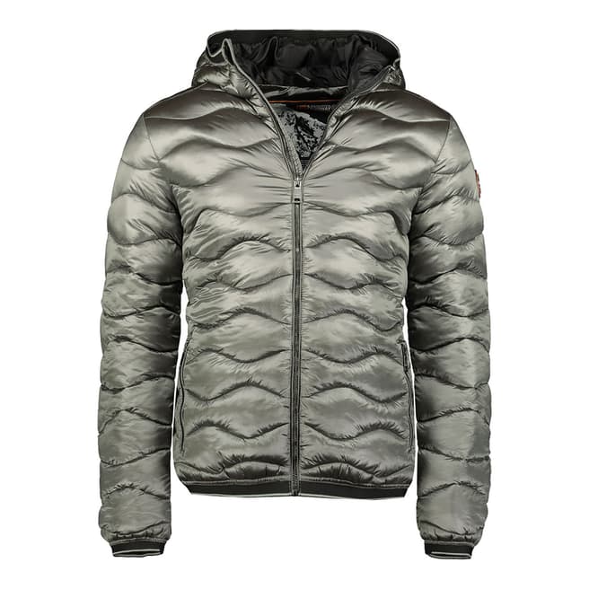 Geographical Norway Men's Silver Hooded Parka