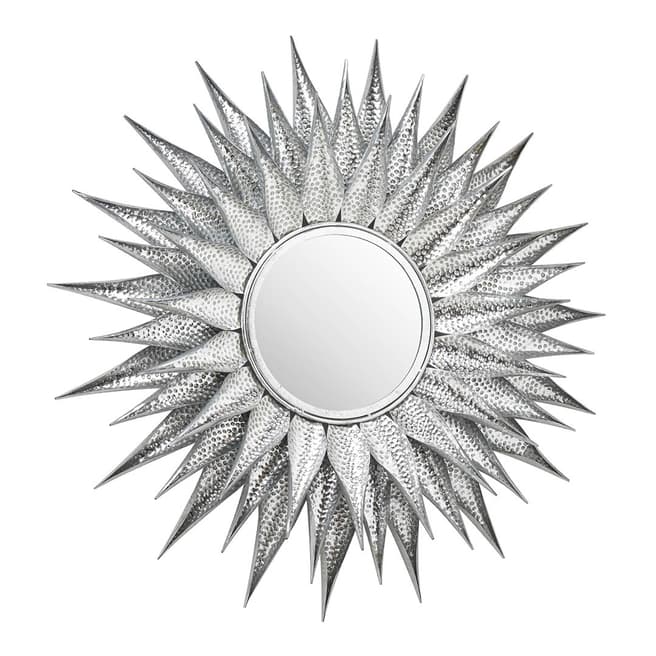 Hill Interiors Ohlson Silver Large Sunburst Mirror