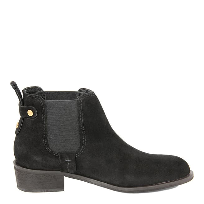 Eye Black Suede Calf Ankle Boots
