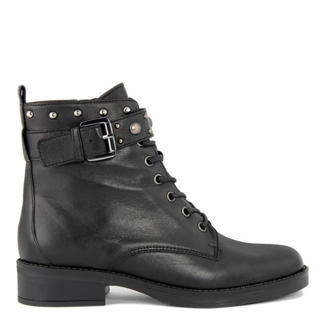 Pelledoca Black Leather Royal Ankle Boots
