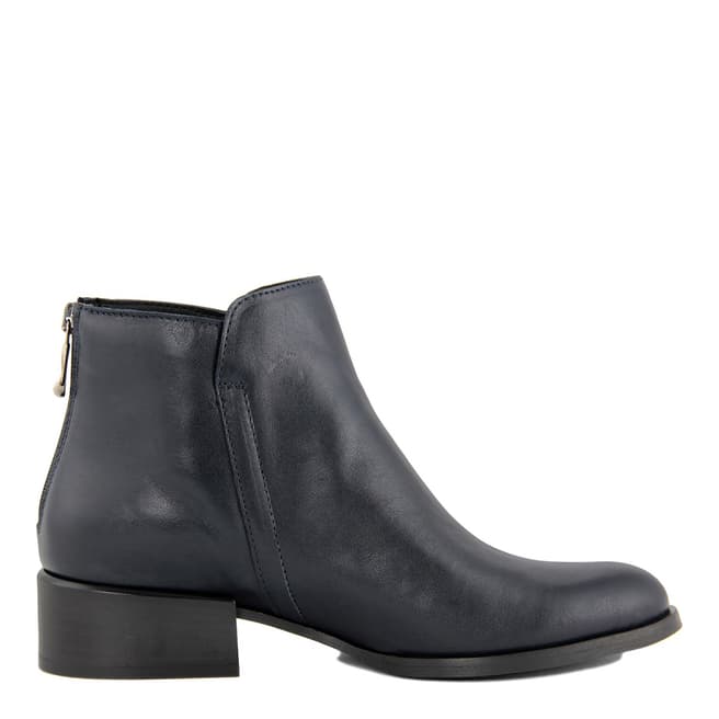 Pelledoca Blue Leather Shine Ankle Boots