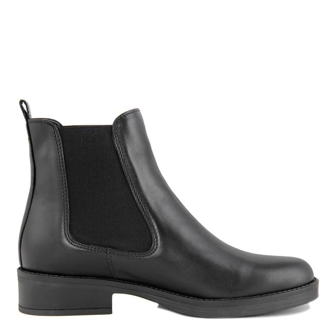 Pelledoca Black Leather Royal Ankle Boots
