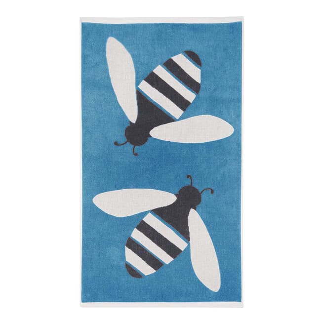 Anorak Buzzy Bee Bath Towel, Blue