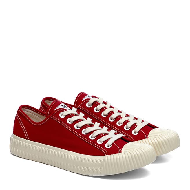 Excelsior Spark Red & Off White Sole Low Sneakers