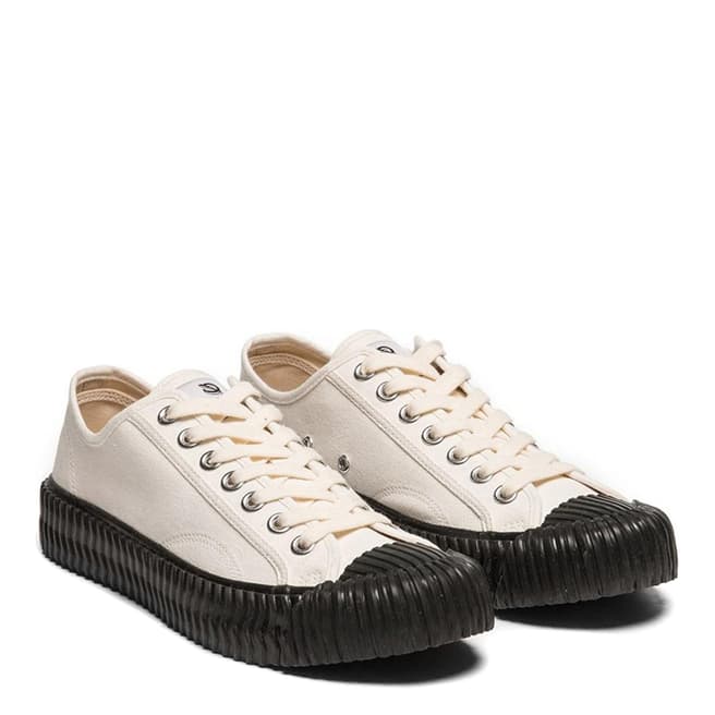 Excelsior Canvas White with Black Sole Low Sneakers