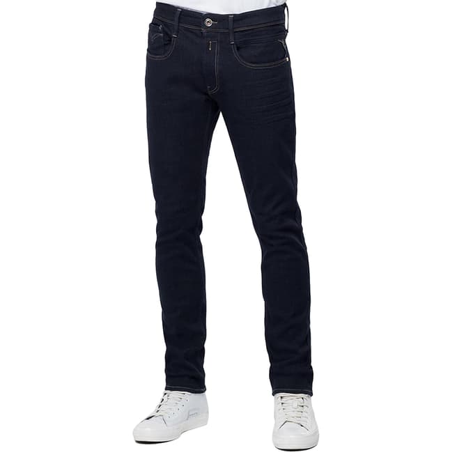 Replay Navy Aged 0 Slim Fit Anbass Stretch Jeans