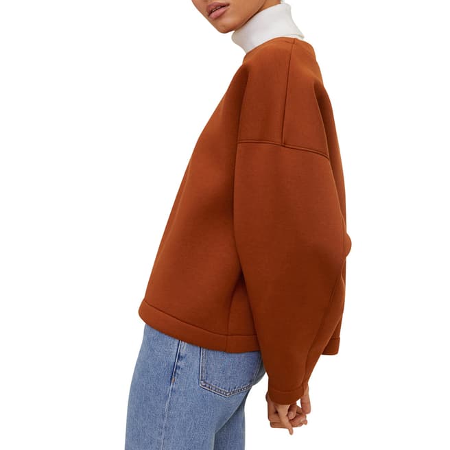 Mango Russet Oversized Structured Sweatshirt