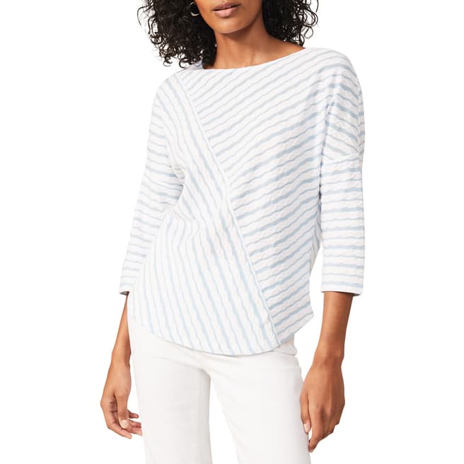 Phase Eight Blue Tabby Stripe Top
