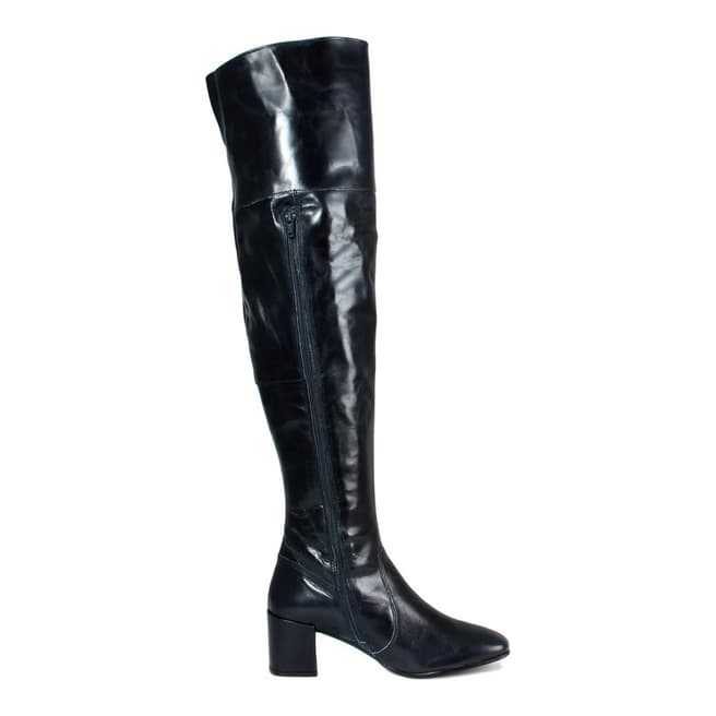 Bluetag Black Patent Leather High Knee Boot