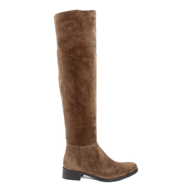 Cold-Out Tan Suede High Knee Boot