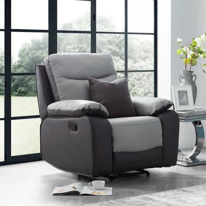 The Great Sofa Company Grey/Black Manual Mercury Armchair