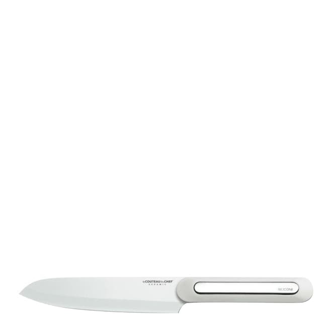 Laguiole White Ceramic Santoku Knife, 15cm