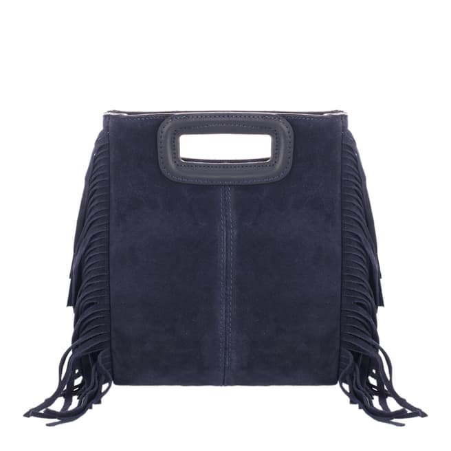 Giorgio Costa Blue Leather Top Handle Bag