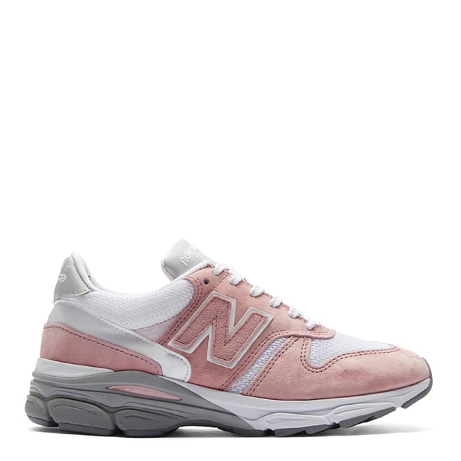 New Balance: Made in UK Pink & White 7709 Made in England Low Sneakers