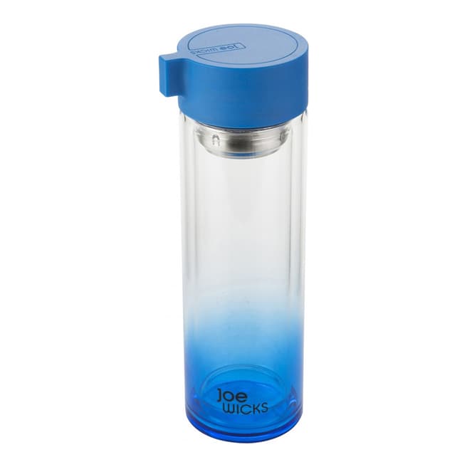Joe Wicks Joe Wicks Hydration 350ml Crystal Glass Water Bottle Blue