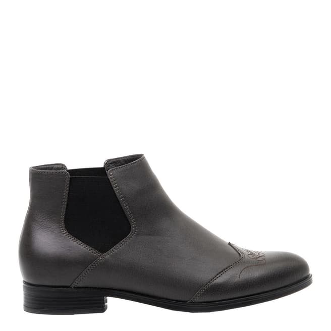Belwest Grey Leather Chelsea Style Boots