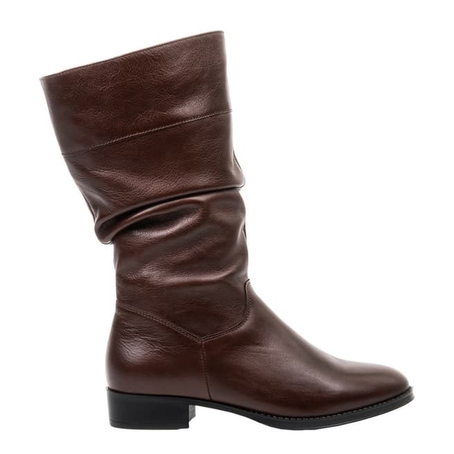 Belwest Brown Mid Calf Slouchy Boots