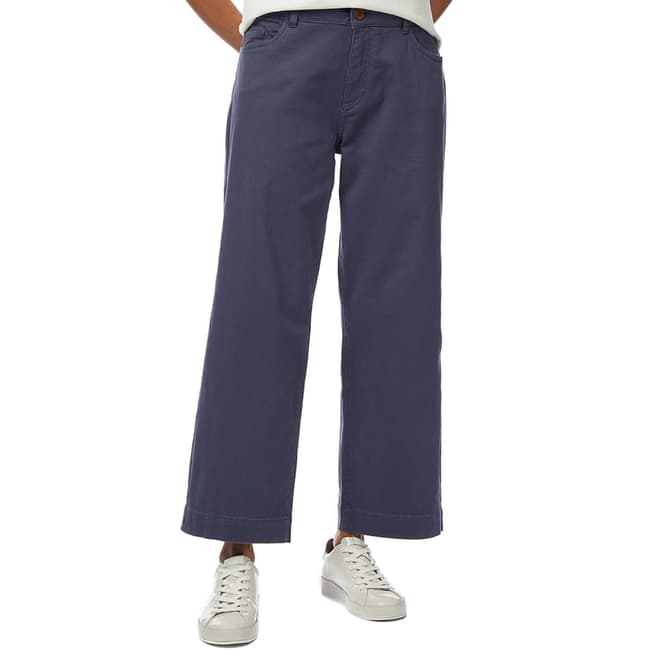 Crew Clothing Blue Straight Legged Cotton Trousers