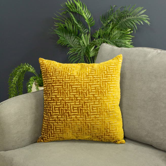 Paoletti Delphi 45x45cm Cushion, Gold
