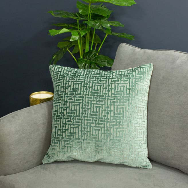 Paoletti Delphi 45x45cm Cushion, Mint